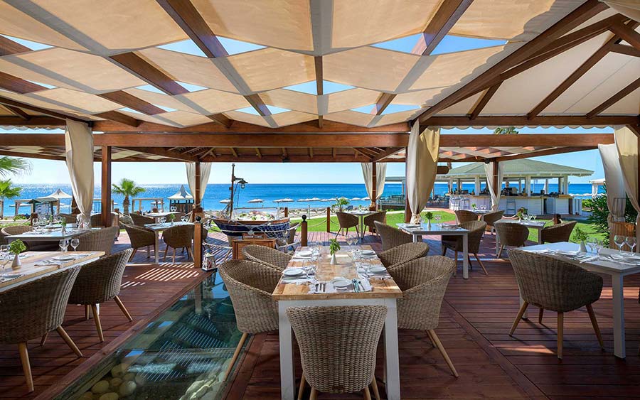 Terrasse extérieure du restaurant - Rodos Palladium
